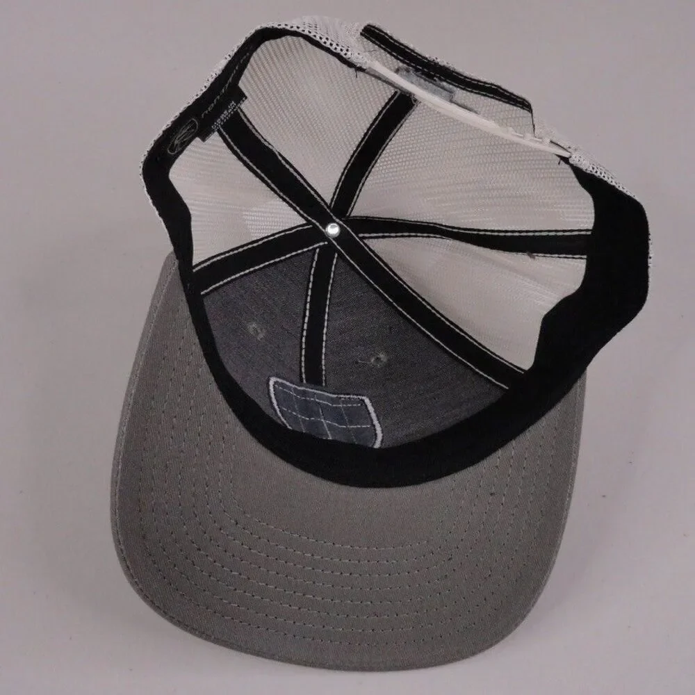 Drake Non-Typical Hat Cap Snapback Trucker Gray White American Shield Mesh NWT